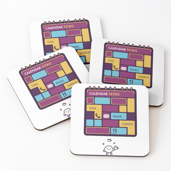 Item preview, Calendar Tetris Sticker | Funny Back-to-Back Meetings & WFH Humor designed and sold by Mojo Creations Studio.