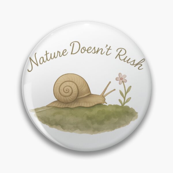 Item preview, Nature Doesn’t Rush – Tough Kraut Snail & Flower Design designed and sold by ToughKraut.