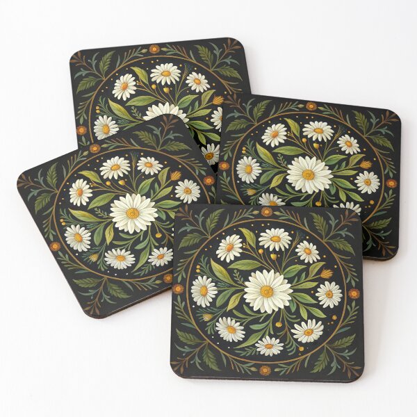 Item preview, Floral mandala - white daisies designed and sold by MaryanKa Studio.