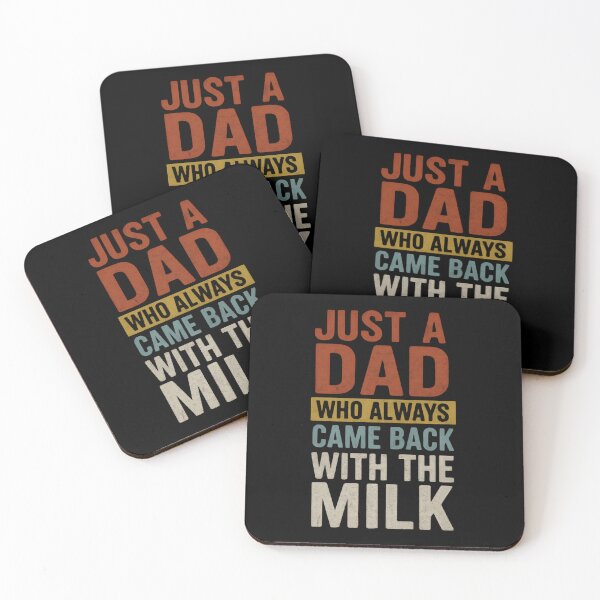 Item preview, Just a Dad who always came back with the Milk and Swagger - Distressed funny words Father jokes designed and sold by SkeletonsDanger.