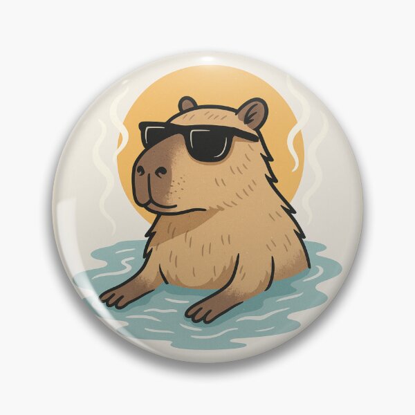 Item preview, Chill Lord Capybara – Relaxed Sunglasses Hot Spring Vibes designed and sold by ViralByDesign.