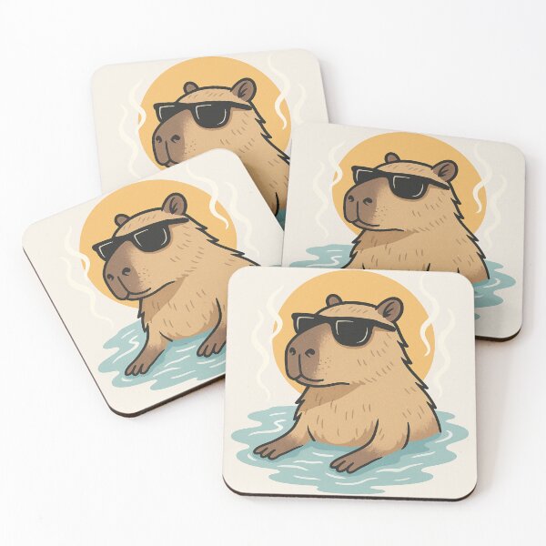 Item preview, Chill Lord Capybara – Relaxed Sunglasses Hot Spring Vibes designed and sold by ViralByDesign.