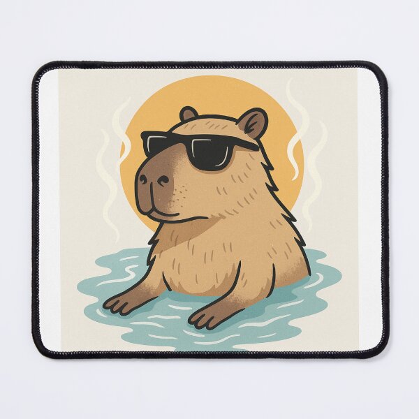 Item preview, Chill Lord Capybara – Relaxed Sunglasses Hot Spring Vibes designed and sold by ViralByDesign.