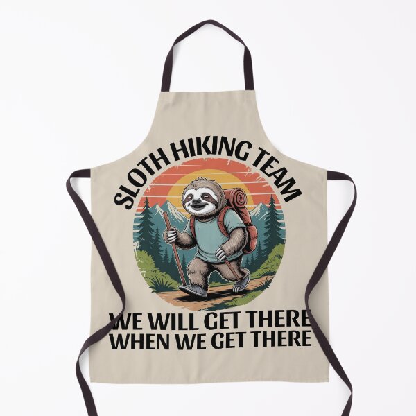 Item preview, Funny Sloth Hiking Team we'll get there when we get there Retro designed and sold by ZACK ART.