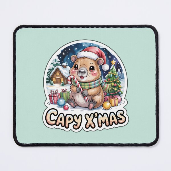 Item preview, Christmas Capybara Sticker – Cute Chibi Capy X’mas Animal Art designed and sold by Nuist25.
