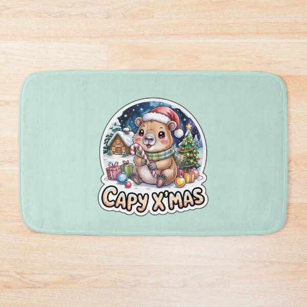Item preview, Christmas Capybara Sticker – Cute Chibi Capy X’mas Animal Art designed and sold by Nuist25.