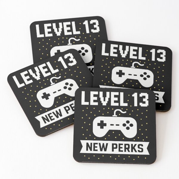 Item preview, Level 13 New Perks 13th Birthday Gamer T-Shirt (Unisex) designed and sold by POD DYNASTY | Original Print On Demand T-Shirt Graphics.