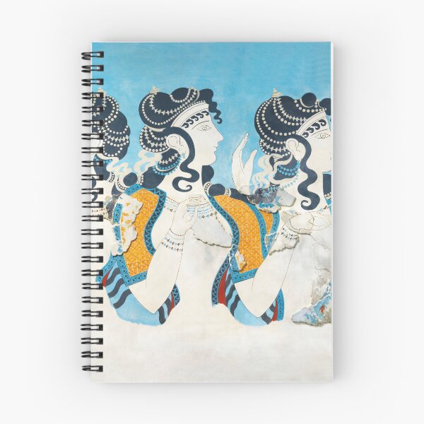 Item preview, Ladies in Blue Fresco ca. 1525-1450 BC Emile Gilliéron - Minoan Knossos Art designed and sold by Under-TheTable.