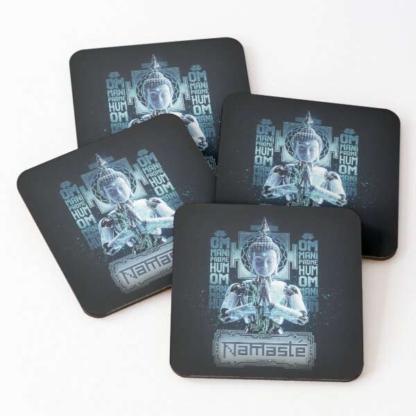 Item preview, Digital Namaste - Cyberpunk Buddha Futuristic Meditation designed and sold by annaOMline.