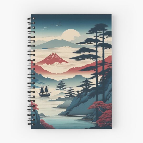 Item preview, Faraway Land – Japanese Ukiyo-e Landscape Print designed and sold by Vandy Fullam.
