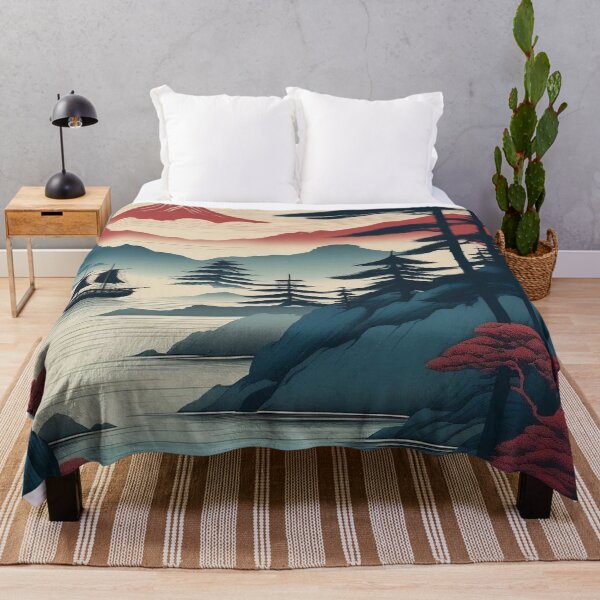 Item preview, Faraway Land – Japanese Ukiyo-e Landscape Print designed and sold by Vandy Fullam.