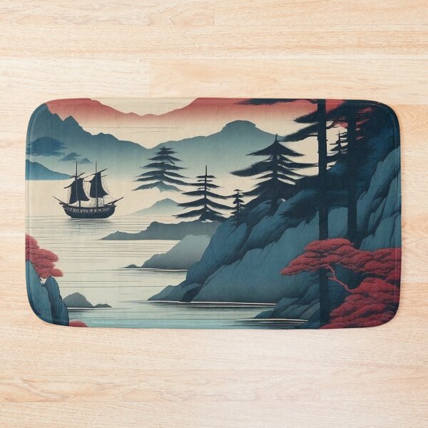 Item preview, Faraway Land – Japanese Ukiyo-e Landscape Print designed and sold by Vandy Fullam.