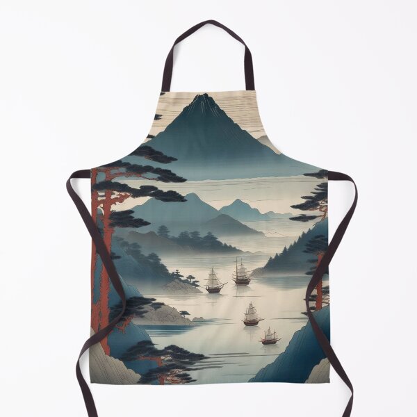 Item preview, Distant Mountains and Sea – Edo Period Woodblock Art designed and sold by Vandy Fullam.