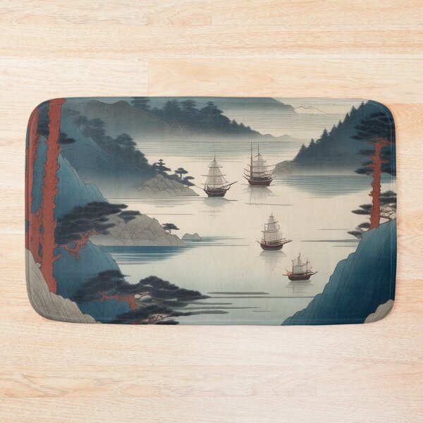 Item preview, Distant Mountains and Sea – Edo Period Woodblock Art designed and sold by Vandy Fullam.