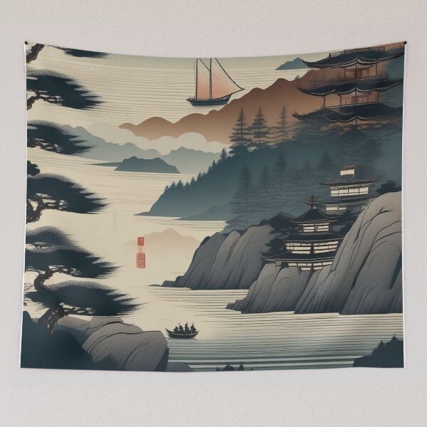 Item preview, Sailing to a Faraway Land – Vintage Japanese Ukiyo-e designed and sold by Vandy Fullam.