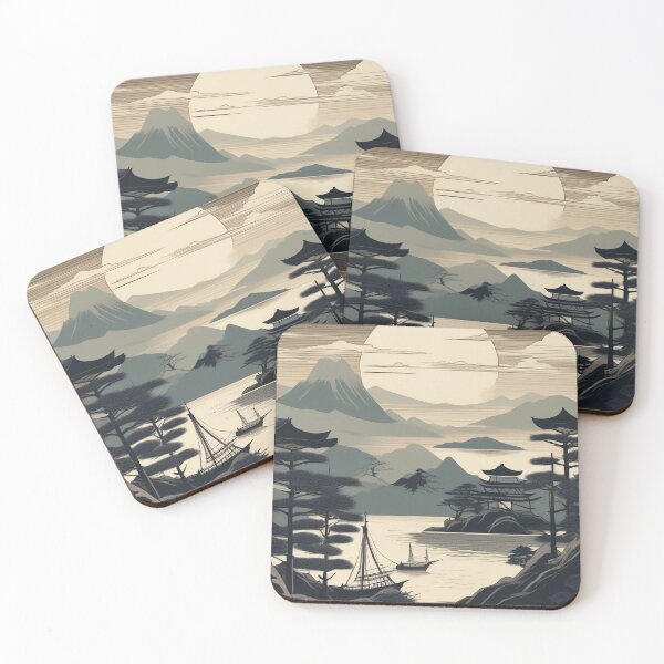 Item preview, Ukiyo-e Horizon – Traditional Japanese Travel Scene designed and sold by Vandy Fullam.