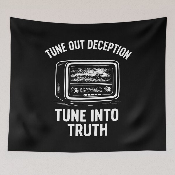 Item preview, Vintage Radio Design Truth Movement Anti Propaganda Resist Media designed and sold by w1ckerman.