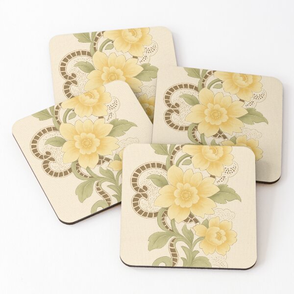 Item preview,  Vintage Yellow Floral Textile Art designed and sold by optimusprime39.