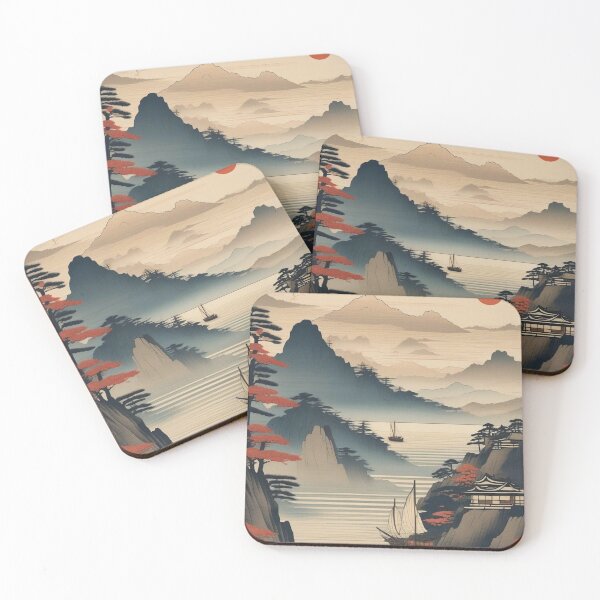 Item preview, Mystical Faraway Land – Retro Japanese Woodblock Design designed and sold by Vandy Fullam.