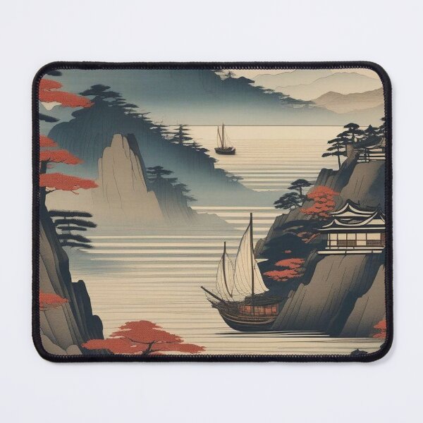 Item preview, Mystical Faraway Land – Retro Japanese Woodblock Design designed and sold by Vandy Fullam.