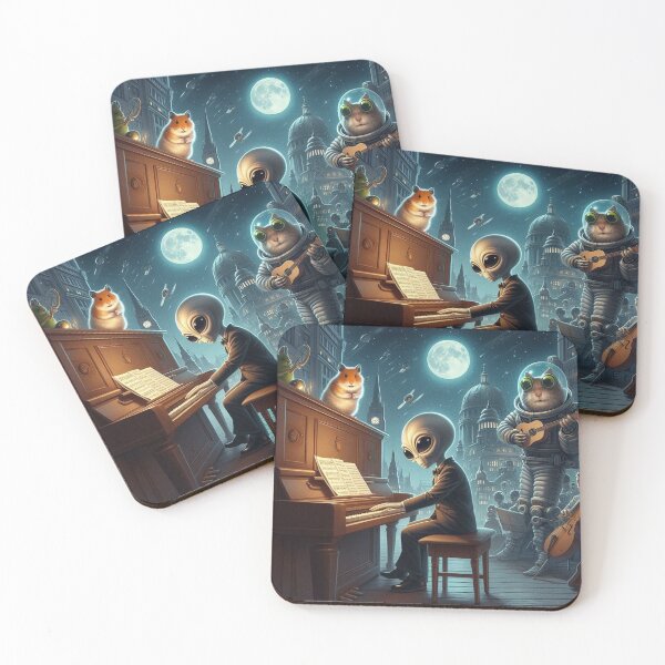 Item preview, Alien piano playing  designed and sold by Dogandesighn.