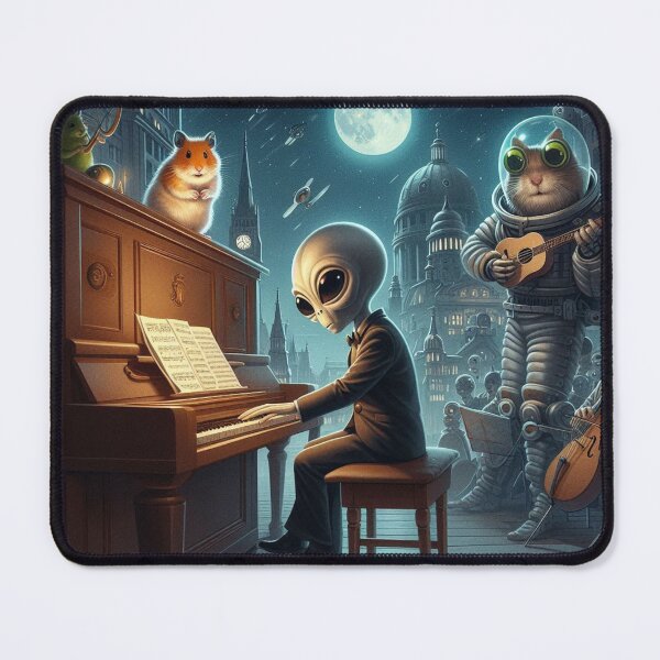 Item preview, Alien piano playing  designed and sold by Dogandesighn.