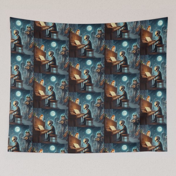 Item preview, Alien piano playing  designed and sold by Dogandesighn.
