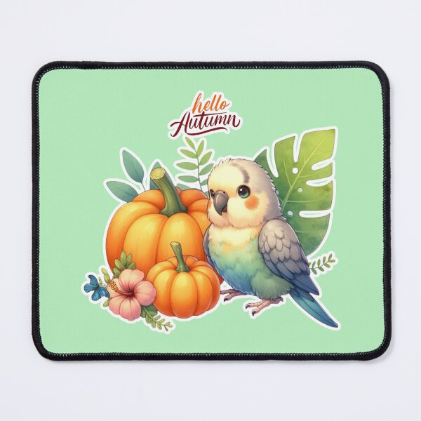 Item preview, Autumn Pumpkin Parrot – Cute Tropical Fall Bird Illustration designed and sold by Sugar Wisdom .