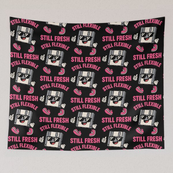 Item preview, Still Flexible Still Fresh Funny Floppy Disk Design designed and sold by TeeTimeTreasure.