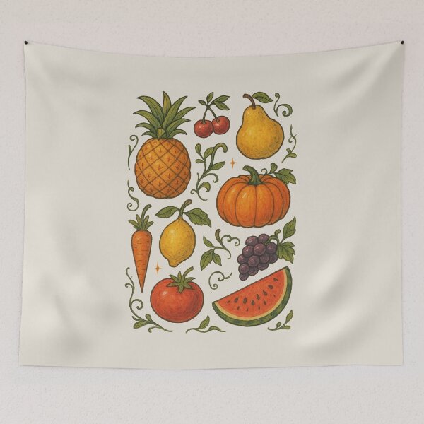 Item preview, Vintage Fruit and Vegetable Illustration designed and sold by Piralez.