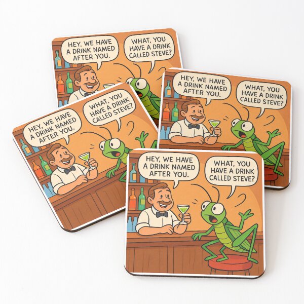 Item preview, Grasshopper Walks Into a Bar – Funny Joke designed and sold by Punny Graves.