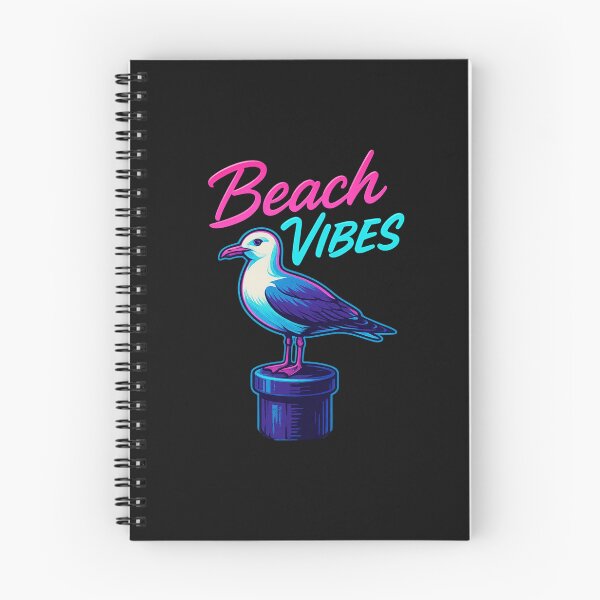 Item preview, Beach Vibes – Retro Seagull on Bollard | Neon North Sea Design designed and sold by Fies-und-Fein.