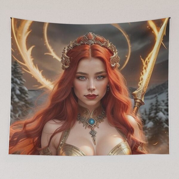 Item preview, Fiery Warrior Goddess – Spiritual Fantasy Warrior designed and sold by MissSaylor.