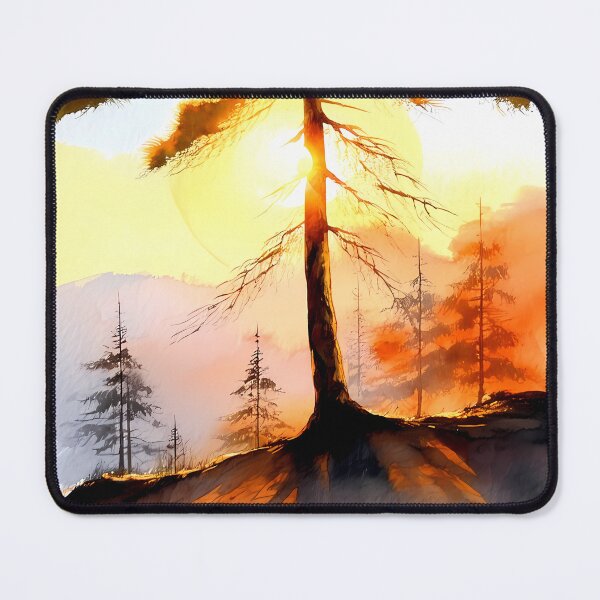 Item preview, Bright Sunrise Behind Pine designed and sold by CalmnessbyChoice.