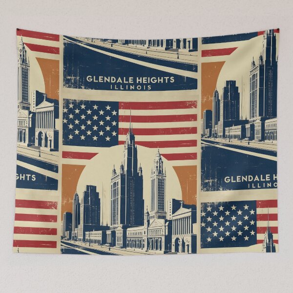 Item preview, Glendale Heights Illinois 1950s USA Vintage Travel Tourism designed and sold by TravelersGems.