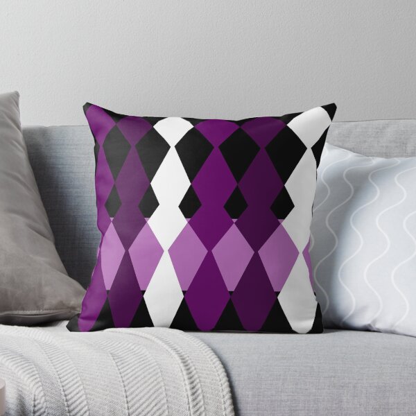 Purple Geometric Throw Pillow