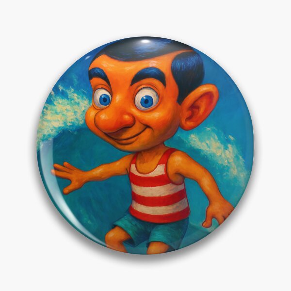 Item preview, Whimsical Mr Bean Surfing designed and sold by nextgen.ai.