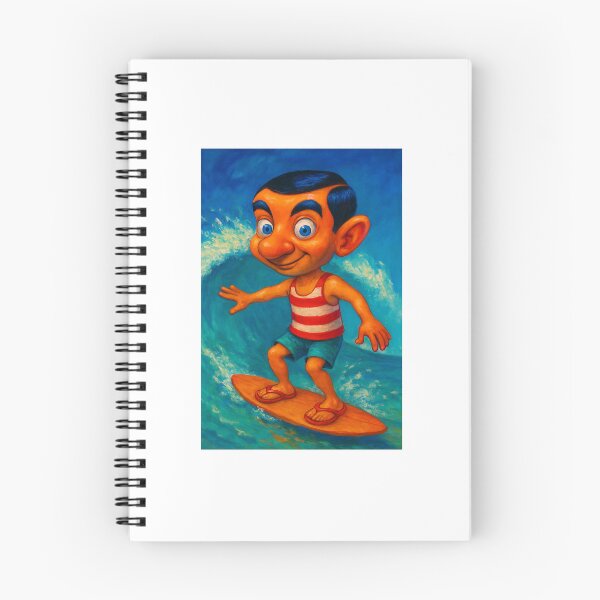 Item preview, Whimsical Mr Bean Surfing designed and sold by nextgen.ai.
