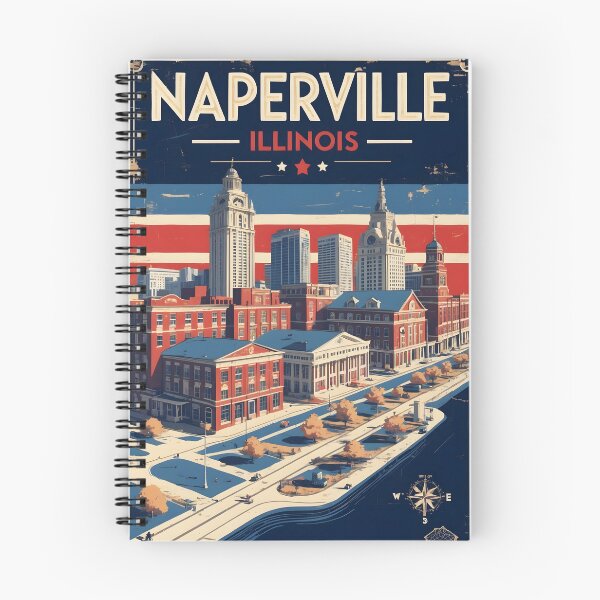 Item preview, Naperville Illinois 1950s USA Vintage Travel Tourism designed and sold by TravelersGems.
