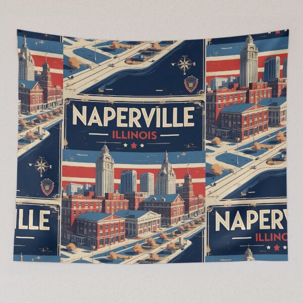 Item preview, Naperville Illinois 1950s USA Vintage Travel Tourism designed and sold by TravelersGems.