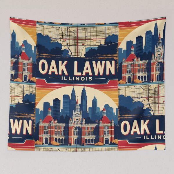 Item preview, Oak Lawn Illinois 1950s USA Vintage Travel Tourism designed and sold by TravelersGems.