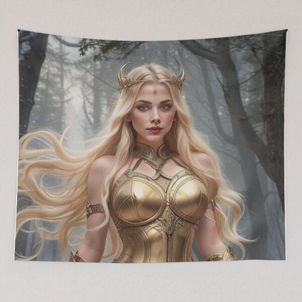 Item preview, Blonde Norse Goddess – Golden Fantasy Warrior designed and sold by MissSaylor.