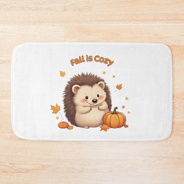 Item preview, Cute Hedgehog with Pumpkin Cozy Fall Illustration designed and sold by Pixel--Threads.