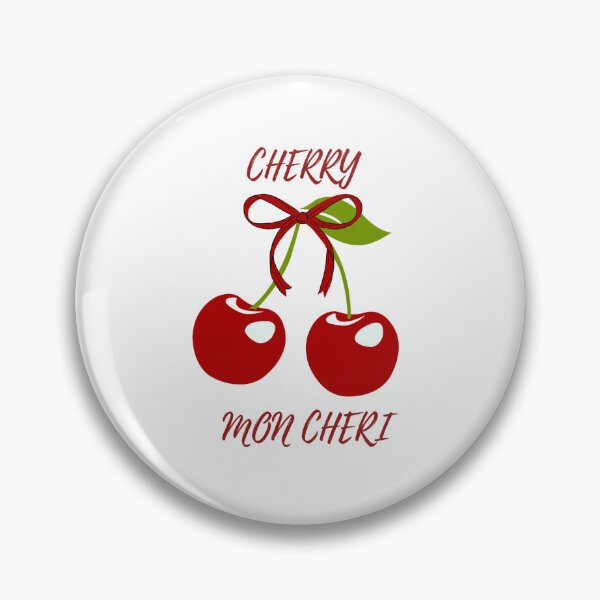 Item preview, Cute Cherry Mon Cheri with Bow Graphic designed and sold by MiraDesignCo.