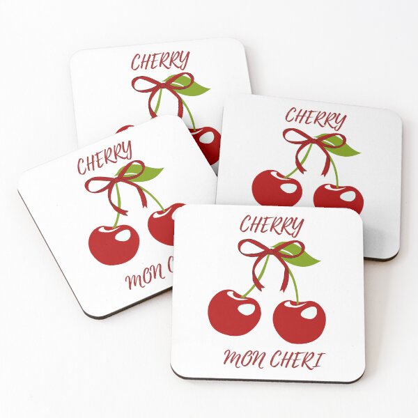 Item preview, Cute Cherry Mon Cheri with Bow Graphic designed and sold by MiraDesignCo.
