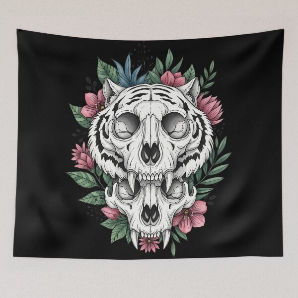 Item preview, Tiger Skull Flowers designed and sold by Thunderbelts.