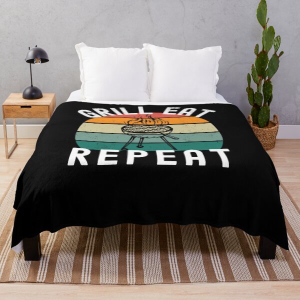 Item preview, Grill eat repeat man grilling lover grilling meat fan retro designed and sold by snowry.