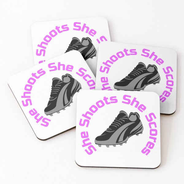 Item preview, She shoots She Scores Funny Girls Soccer Football designed and sold by WhackingTax.