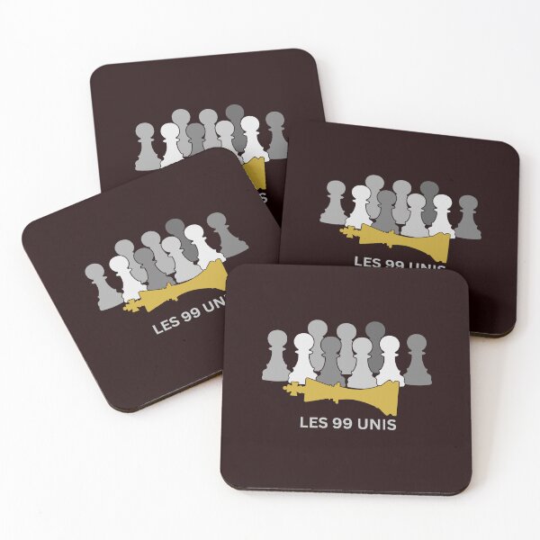 Item preview,  The 99 United (French (Français) )- Worldwide Unity of the 99% (Greyscale Pawns w/ Gold King) designed and sold by  The 99 United.