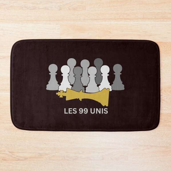 Item preview,  The 99 United (French (Français) )- Worldwide Unity of the 99% (Greyscale Pawns w/ Gold King) designed and sold by  The 99 United.